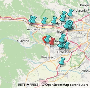 Mappa Via Trana, 10090 Sangano TO, Italia (7.2595)