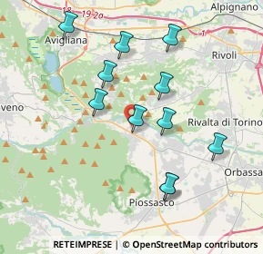 Mappa Via Trana, 10090 Sangano TO, Italia (3.62818)