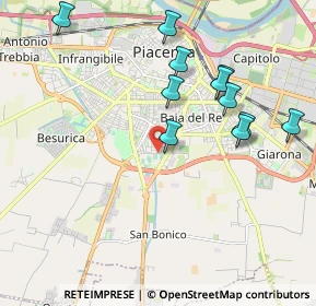 Mappa Via Giannantonio Perreau, 29122 Piacenza PC, Italia (2.03182)