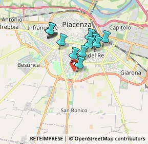 Mappa Via Giannantonio Perreau, 29122 Piacenza PC, Italia (1.496)