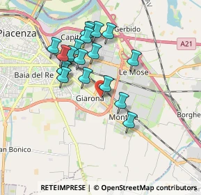 Mappa Via Labadini, 29122 Piacenza PC, Italia (1.644)