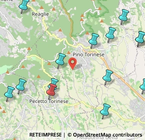 Mappa Via del Turco, 10025 Pino torinese TO, Italia (2.83786)
