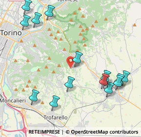 Mappa Via del Turco, 10025 Pino torinese TO, Italia (5.095)