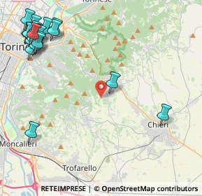 Mappa Via del Turco, 10025 Pino torinese TO, Italia (6.2285)