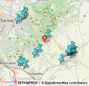 Mappa Via del Turco, 10025 Pino torinese TO, Italia (4.8585)
