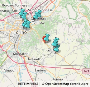Mappa Via Rovereto, 10025 Pino Torinese TO, Italia (7.11)