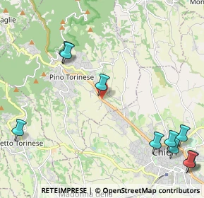 Mappa Via Rovereto, 10025 Pino Torinese TO, Italia (3.08818)