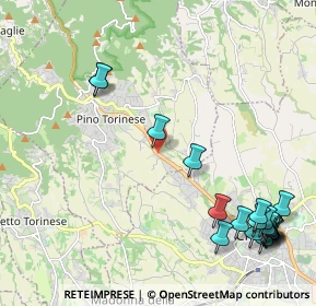 Mappa Via Rovereto, 10025 Pino Torinese TO, Italia (2.888)