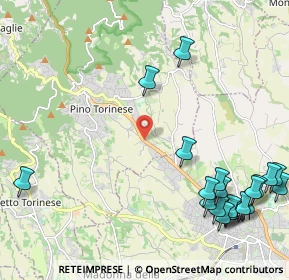 Mappa Via Rovereto, 10025 Pino Torinese TO, Italia (2.9575)