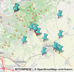 Mappa Via Rovereto, 10025 Pino Torinese TO, Italia (4.225)