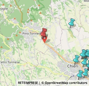 Mappa SS 10 KM. 12+400, 10025 Pino Torinese TO (3.31667)