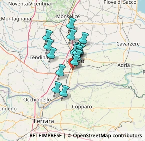 Mappa Viale della Cooperazione, 45100 Punto 13 RO, Italia (8.19611)