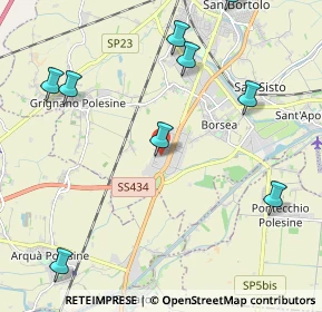 Mappa Viale della Cooperazione, 45100 Punto 13 RO, Italia (3.11333)