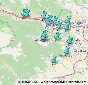 Mappa Borgata Cascina Canonici, 10094 Giaveno TO, Italia (7.006)