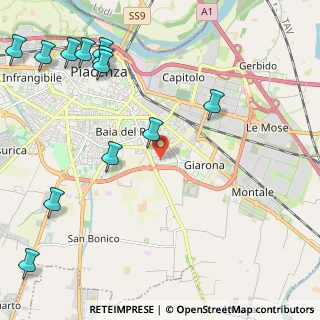 Mappa Via San Giovanni Bosco, 29122 Piacenza PC, Italia (2.99667)