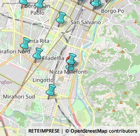 Mappa Via Genova, 10100 Torino TO, Italia (2.86786)