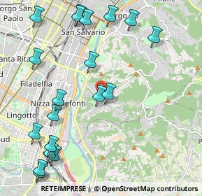Mappa Strada Comunale di Cavoretto, 10133 Torino TO, Italia (2.64632)