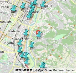 Mappa Strada Comunale di Cavoretto, 10133 Torino TO, Italia (2.6985)
