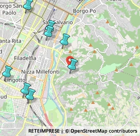 Mappa Strada Comunale di Cavoretto, 10133 Torino TO, Italia (3.0025)