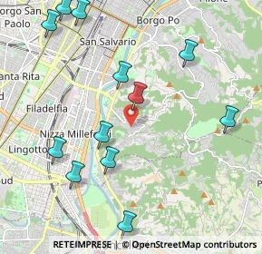 Mappa Strada Comunale di Cavoretto, 10133 Torino TO, Italia (2.41417)
