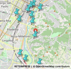 Mappa Strada Comunale di Cavoretto, 10133 Torino TO, Italia (2.45333)