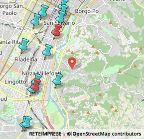 Mappa Strada Comunale di Cavoretto, 10133 Torino TO, Italia (2.73714)