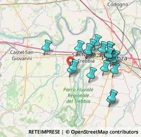 Mappa Via Madre Teresa di Calcutta, 29010 Gragnano Trebbiense PC, Italia (6.8615)