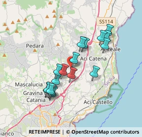 Mappa Via Cerza Grossa, 95020 Aci Bonaccorsi CT, Italia (3.53412)