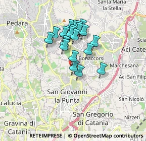 Mappa Via per Aci Bonaccorsi, 95037 San Giovanni La Punta CT, Italia (1.5675)