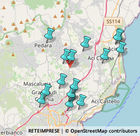 Mappa Via per Aci Bonaccorsi, 95037 San Giovanni La Punta CT, Italia (4.25813)