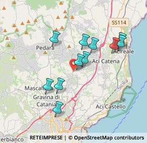 Mappa Via per Aci Bonaccorsi, 95037 San Giovanni La Punta CT, Italia (3.75818)