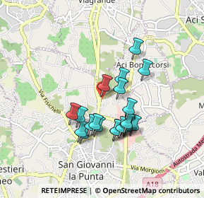 Mappa Via per Aci Bonaccorsi, 95037 San Giovanni La Punta CT, Italia (0.823)