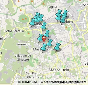 Mappa Via fratelli Induno, 95030 Mascalucia CT, Italia (1.83389)