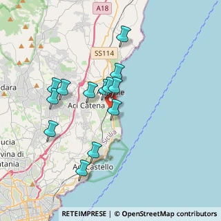 Mappa Via Laricio, 95024 Acireale CT, Italia (3.63154)