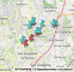 Mappa Via Alcide de Gasperi, 95020 Aci Bonaccorsi CT, Italia (1.33364)