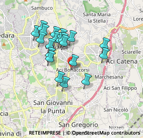 Mappa 95020 Aci Bonaccorsi CT, Italia (1.7425)