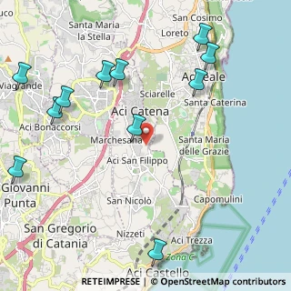Mappa Via Cannelli, 95022 Aci Catena CT, Italia (3.05273)