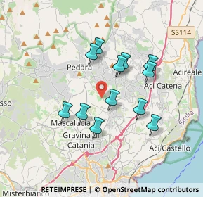 Mappa Via Trigona, 95030 San Giovanni la punta CT, Italia (3.36833)