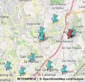 Mappa Via Guglielmo Marconi, 95020 Aci Bonaccorsi CT, Italia (2.73182)