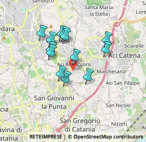 Mappa Via Guglielmo Marconi, 95020 Aci Bonaccorsi CT, Italia (1.64615)