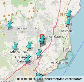 Mappa Via Guglielmo Marconi, 95020 Aci Bonaccorsi CT, Italia (5.998)