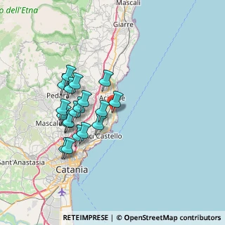 Mappa Via Nazionale per Catania, 95024 Acireale CT, Italia (7.46)