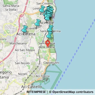 Mappa Via Nazionale per Catania, 95024 Acireale CT, Italia (2.73474)