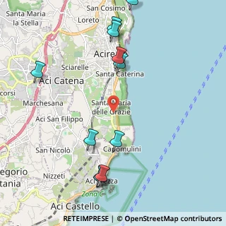Mappa Via Nazionale per Catania, 95024 Acireale CT, Italia (2.84727)