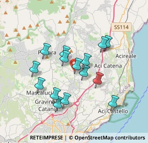 Mappa Via del Serbatoio, 95037 San Giovanni La Punta CT, Italia (3.50733)