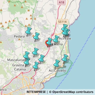 Mappa Via Alcide de Gasperi, 95025 Aci Sant'Antonio CT, Italia (3.91357)