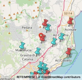 Mappa Via del Pozzo, 95037 San Giovanni La Punta CT, Italia (6.21)