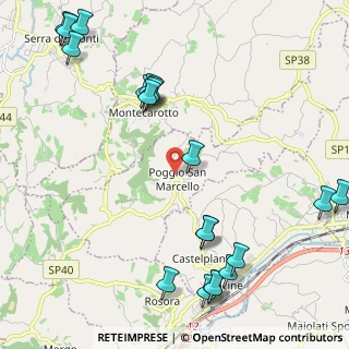 Mappa Via del Partigiano, 60030 Poggio San Marcello AN, Italia (2.892)