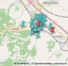 Mappa Via Mincio, 52025 Montevarchi AR, Italia (1.068)