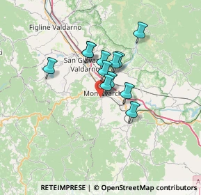 Mappa Via Mincio, 52025 Montevarchi AR, Italia (4.77083)